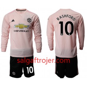 Manchester United Fodboldtrøjer RASHFORD 10 Børn Udebanesæt 2018/19 Langærmet